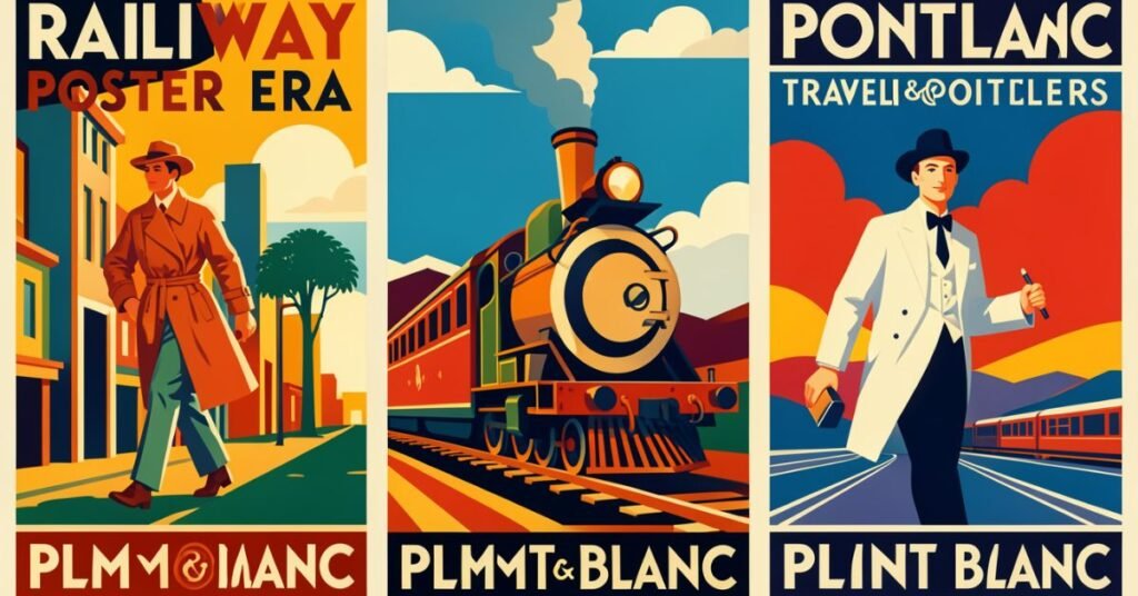 Art Deco & PLM Mont Blanc Travel Posters