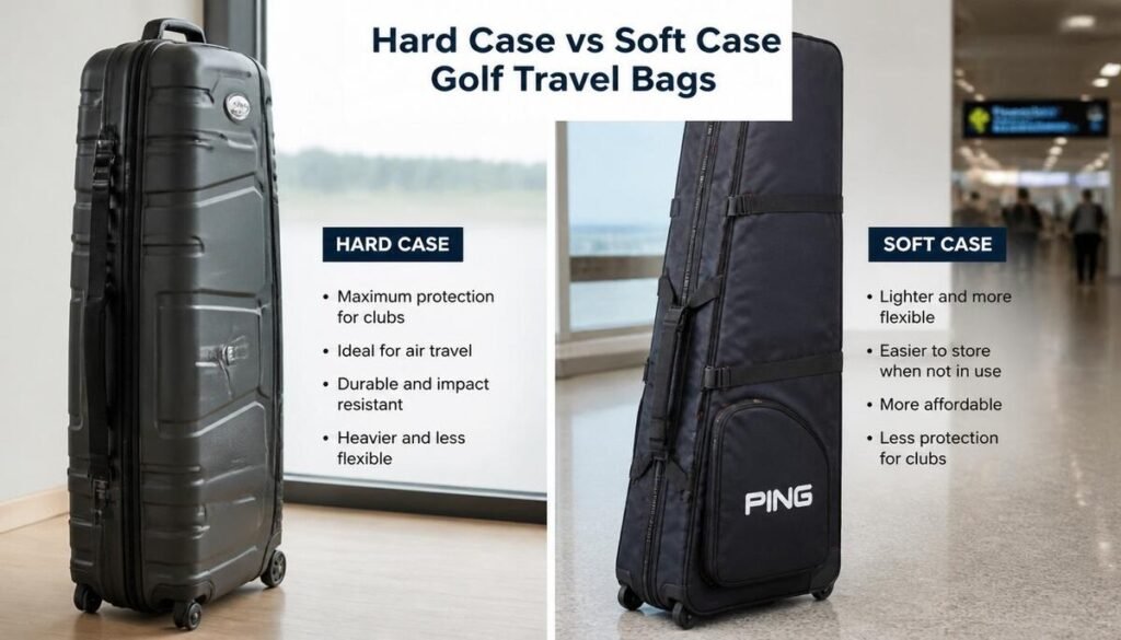 Hard Case vs Soft Case Golf Travel Bags